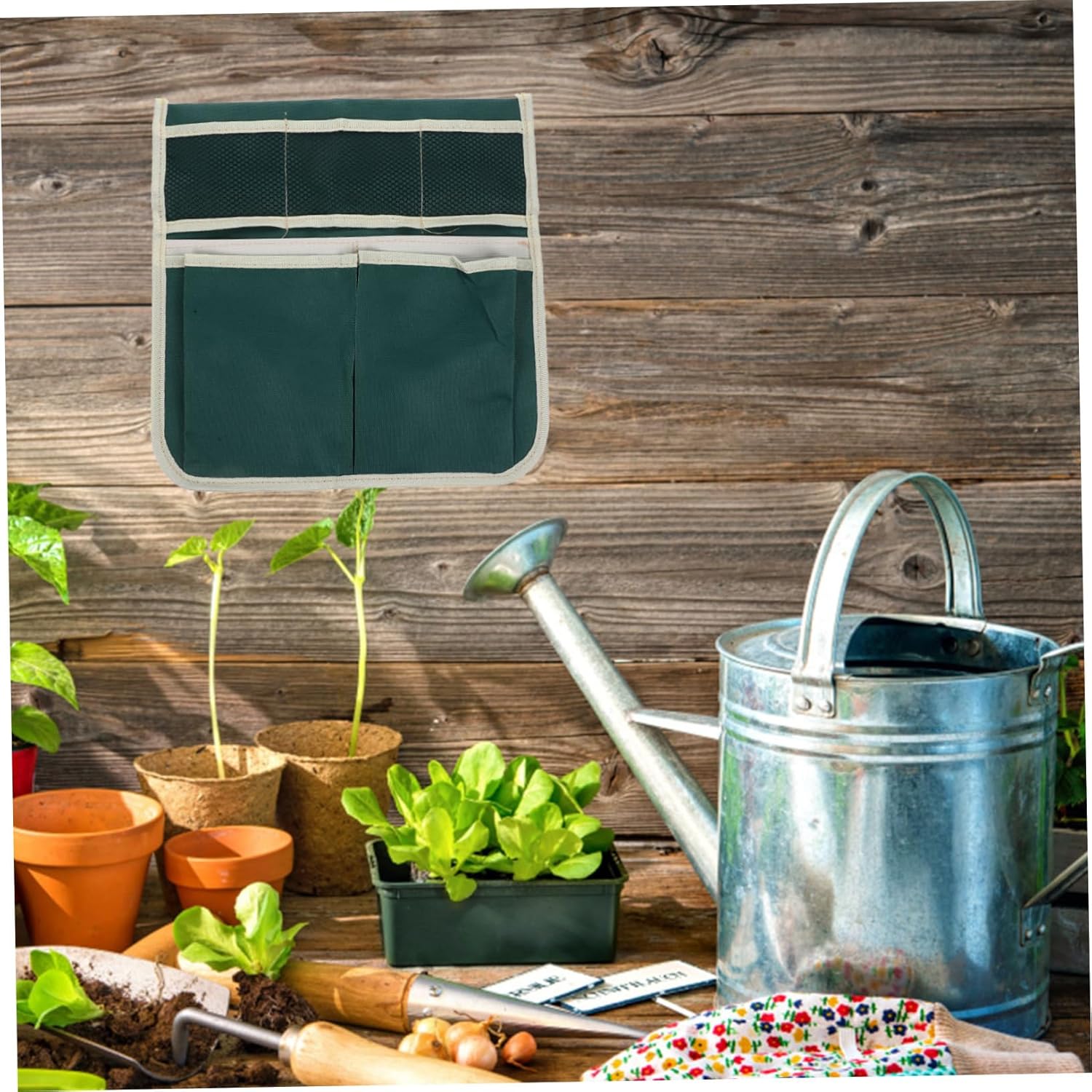 BESPORTBLE Heavy Duty Garden Kneeler Seat Tool Bag with Ample Storage Space Portable Hanging Organizer Pouch for Gardening Tools Convenient Outdoor Use for Garden Enthusiasts - Image 2