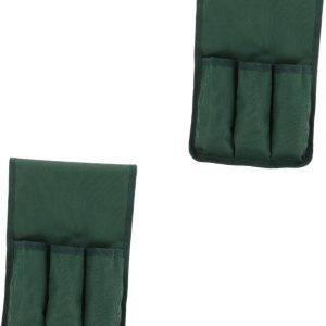Sosoport 2pcs Garden Kneeler Seat Bag Side Tools Pouch Kneeler Stool Storage Pouch for Gardening Tools Easy Attachment Design