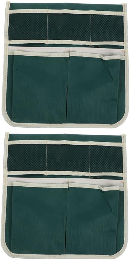 LIOOBO 2-piece Garden Kneeler Tool Bag Set Storage Pouch for Garden Accessories Seats Sturdy Canvas Tool Waist Bag for Gardening