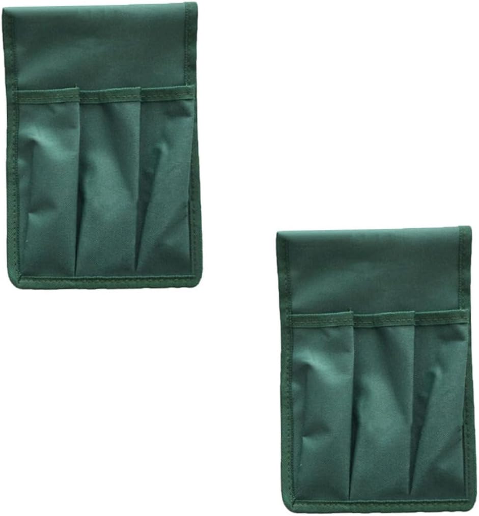 Kisangel 2Pc Kneeler Seat Tool Bags Green Gardening Pouches for Organizing Tools Comfortable Design Easy to Carry for Garden Enthusiasts Durable and Space Saving Storage