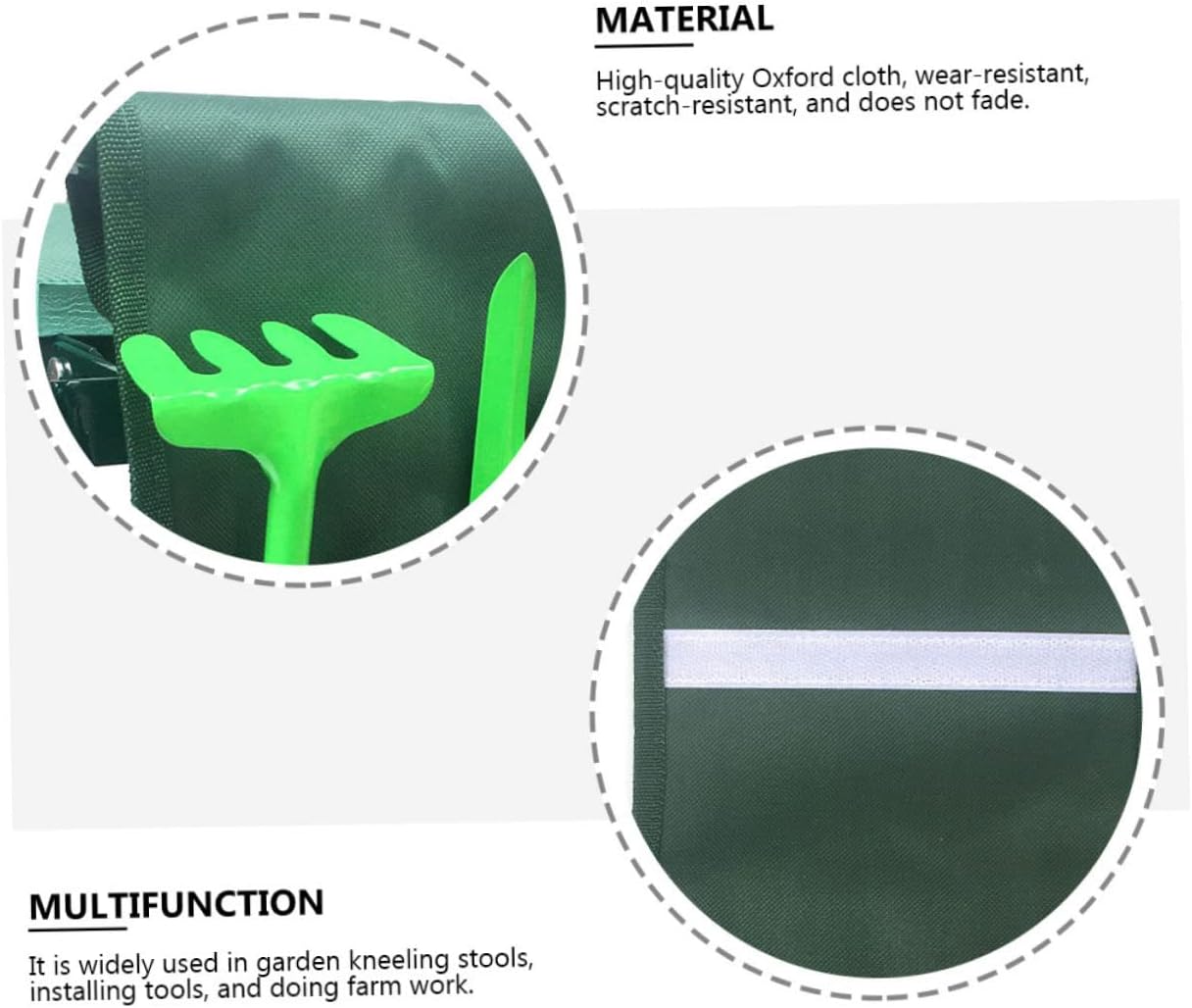 Hemoton 2Pc Green Garden Kneeler Bags Durable Tool Pouches for Organization for Gardening Tasks Lightweight Space Saving Design Tool Holders - Image 9
