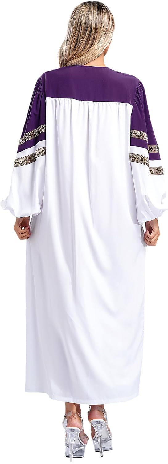 Shinsto Women's Church Clergy Dress Loose Choir Robe Minister Maxi Dress Priest Preacher Dresses - Image 2