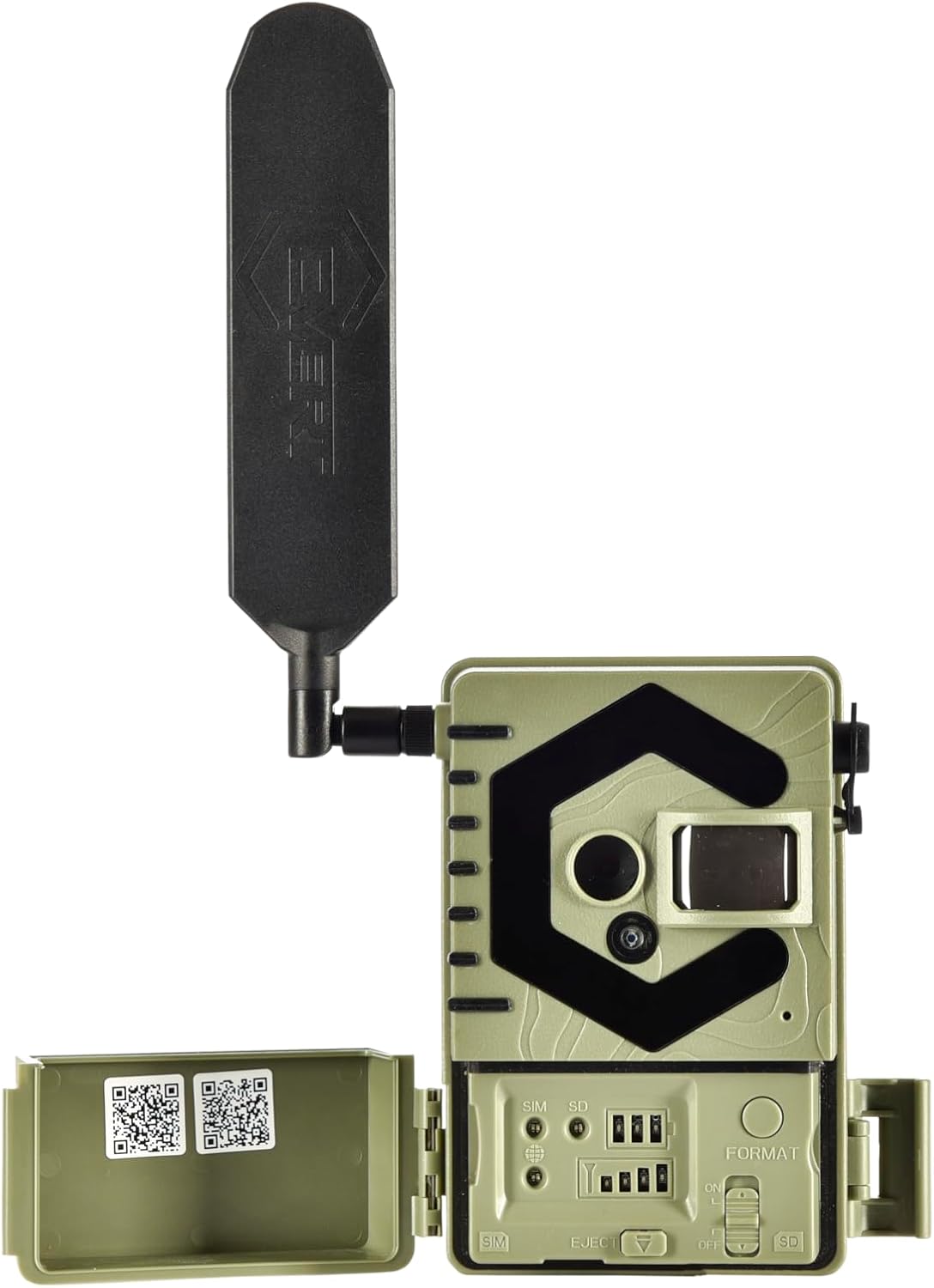 Covert Scouting Cameras Interceptor Cellular Trail Camera - 16MP 1080p Video - Real-Time Wireless Transmission - GPS 0.4s Trigger 75ft Night Vision Flash - Upgraded Antenna QR Setup - Green - Image 2