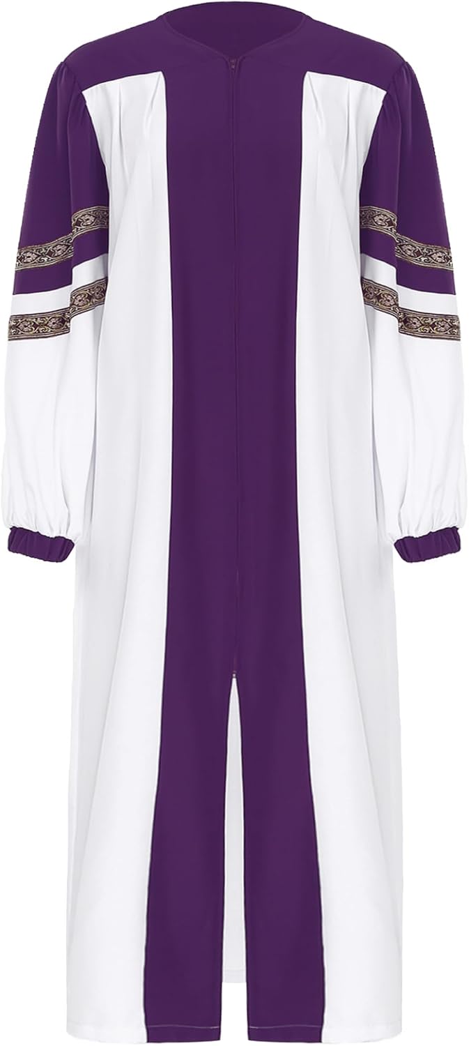 Shinsto Women's Church Clergy Dress Loose Choir Robe Minister Maxi Dress Priest Preacher Dresses - Image 5