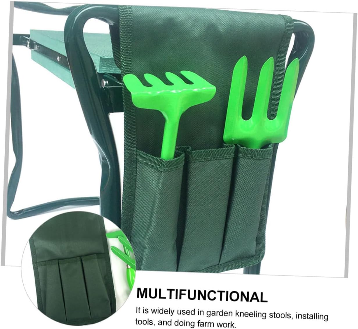 Hemoton 2Pc Green Garden Kneeler Bags Durable Tool Pouches for Organization for Gardening Tasks Lightweight Space Saving Design Tool Holders - Image 8