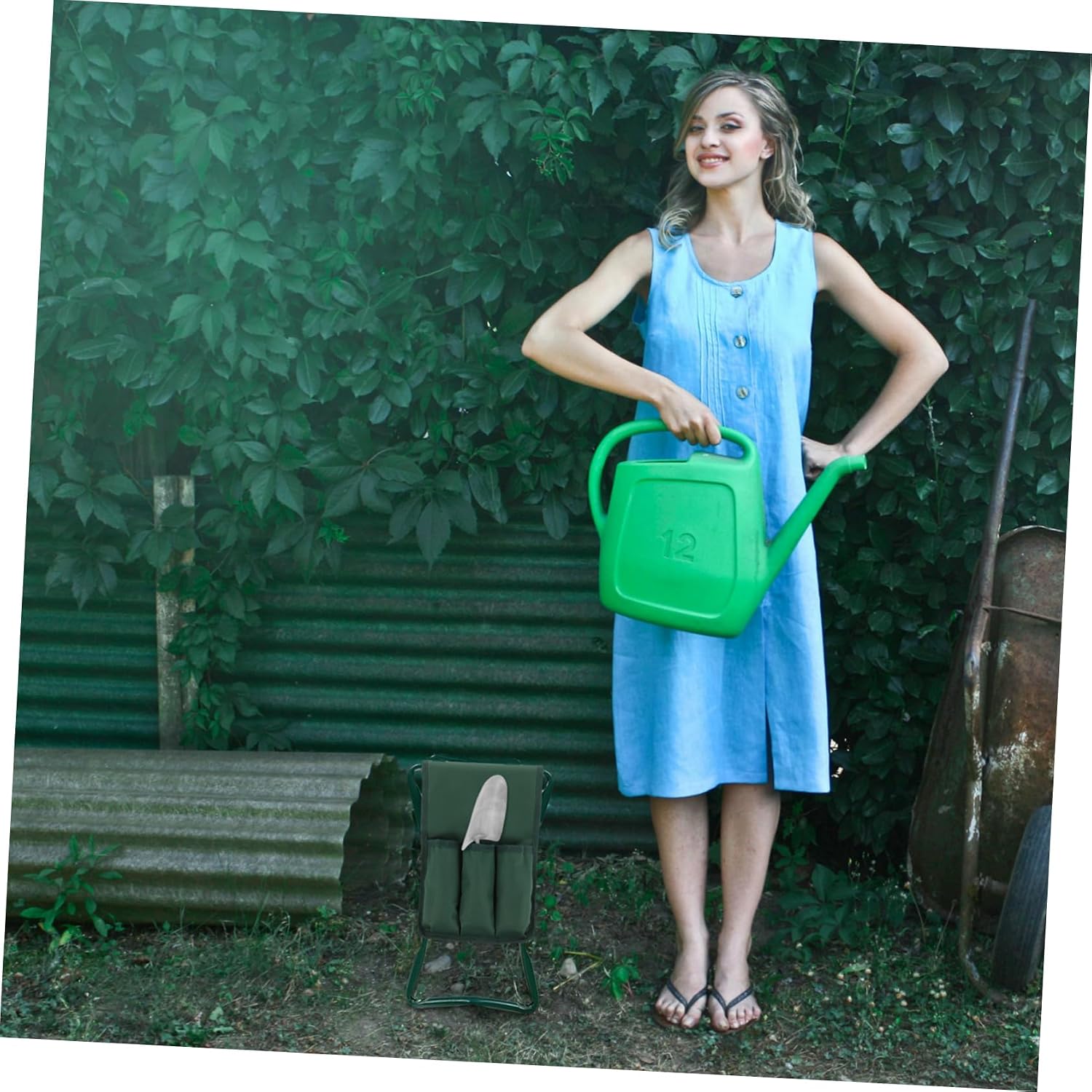 Toddmomy Garden Kneeler Seat Tool Storage Bag Water-Resistant Kneeling Tools Pouch for Gardening Convenient Side Accessory for Projects and Outdoor Use - Image 9