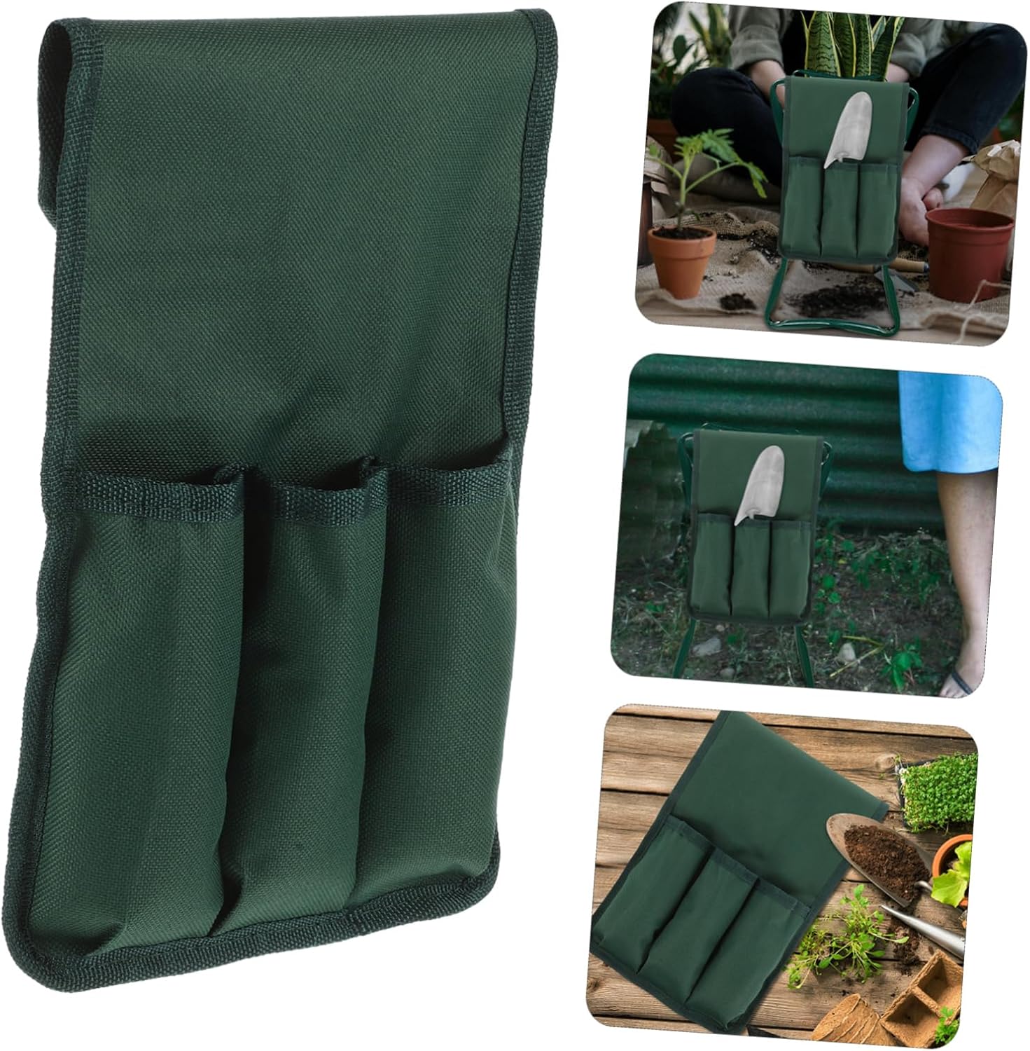 ORFOFE Garden Kneeler Tool Bag Side Pouch for Kneeling Seat Water-Resistant Gardening Storage Bag for Use Easy to Clean Maintain - Image 6