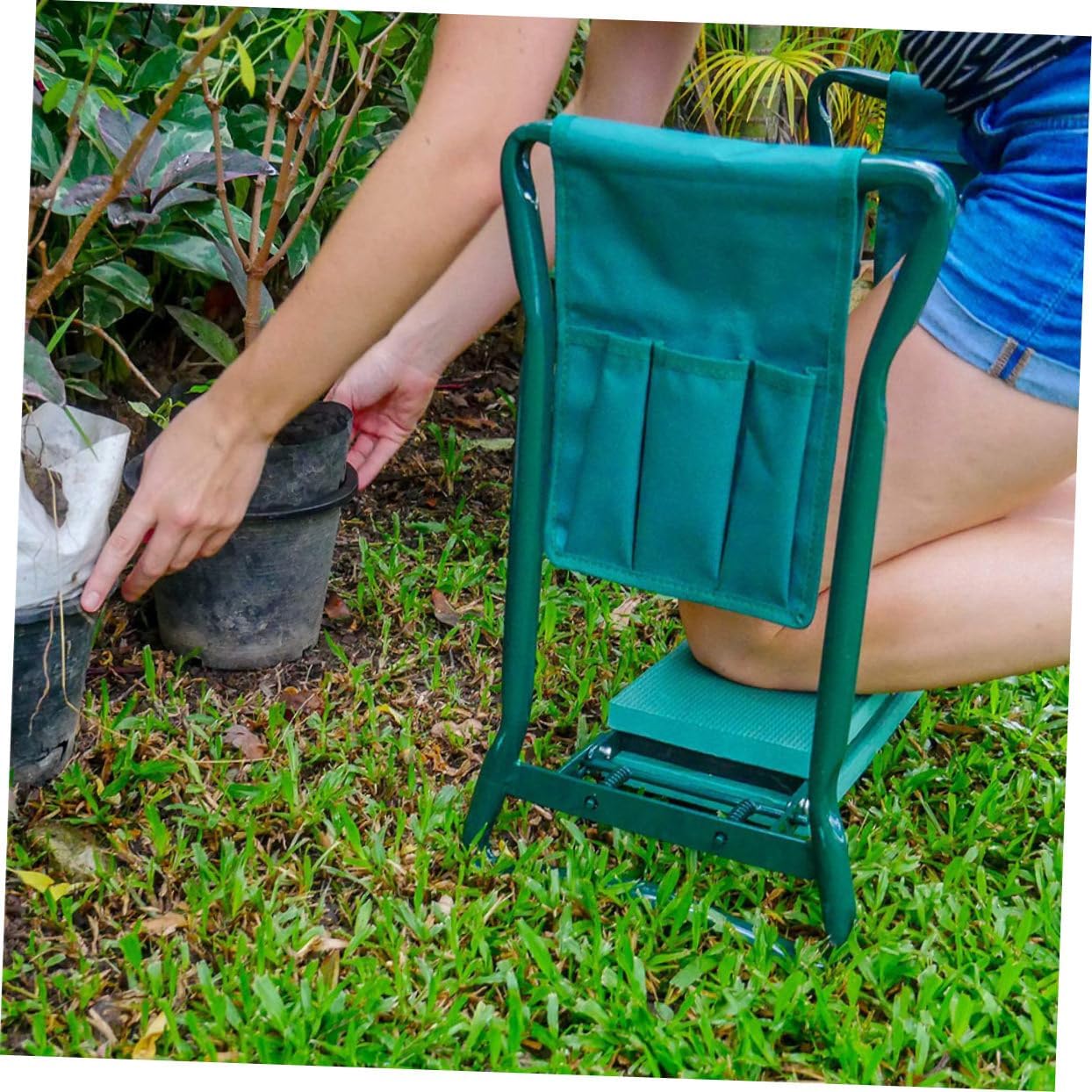 Hemoton 2Pc Green Garden Kneeler Bags Durable Tool Pouches for Organization for Gardening Tasks Lightweight Space Saving Design Tool Holders - Image 6