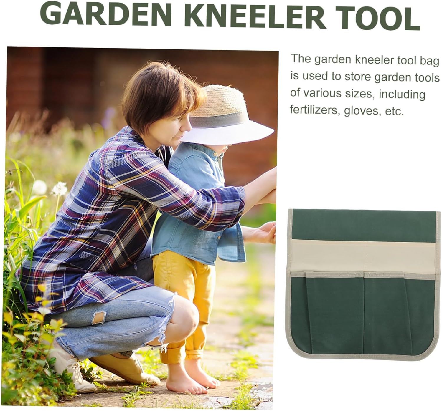 BESPORTBLE Kneeling Stool Side Pockets Garden Kneeler Pouch Kneeler Bag Garden Seat Pouch - Image 6