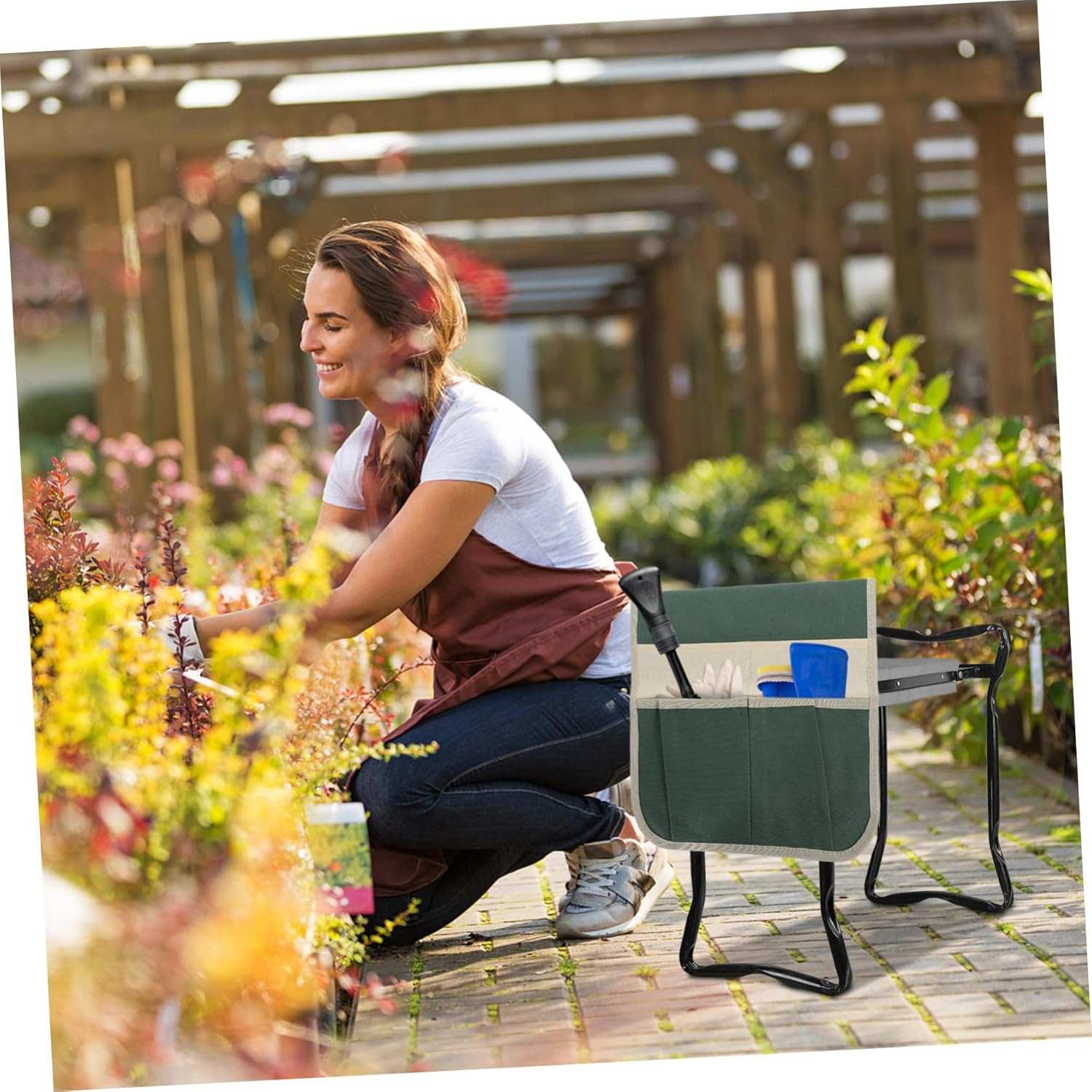 BESPORTBLE Kneeling Stool Side Pockets Garden Kneeler Pouch Kneeler Bag Garden Seat Pouch - Image 9