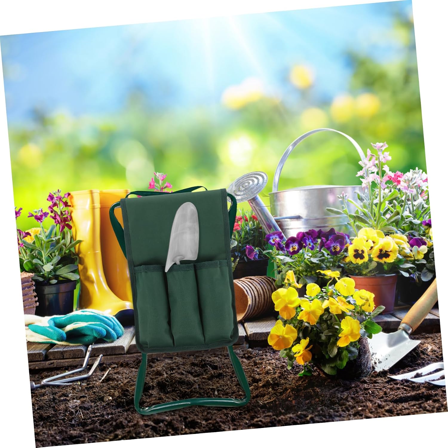 Hemoton Garden Kneeler Tools Bag Durable Water Resistant Storage Pouch for Gardening Supplies Versatile Kneeling Carrier for Outdoor Use and Wet Conditions - Image 2