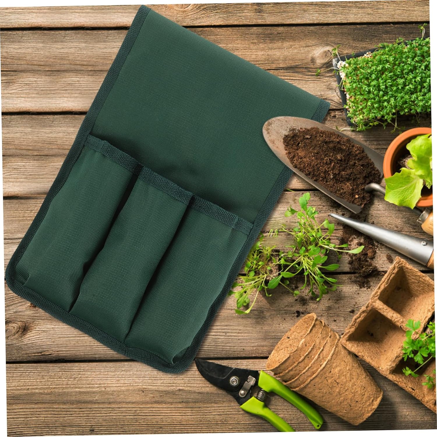 ORFOFE Garden Kneeler Tool Bag Side Pouch for Kneeling Seat Water-Resistant Gardening Storage Bag for Use Easy to Clean Maintain - Image 5