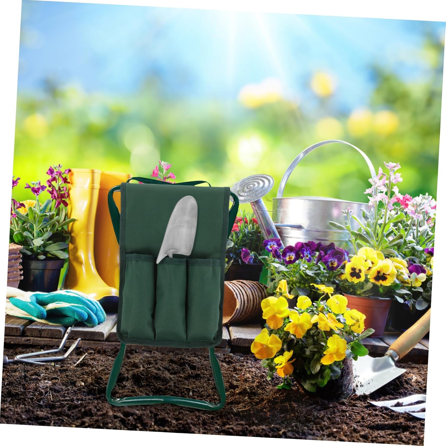 Kneeler Seat Tool Organizer Bag Garden Kneeler Side Pouch for Gloves Trowels Easy Cleaning Maintenance - Image 9