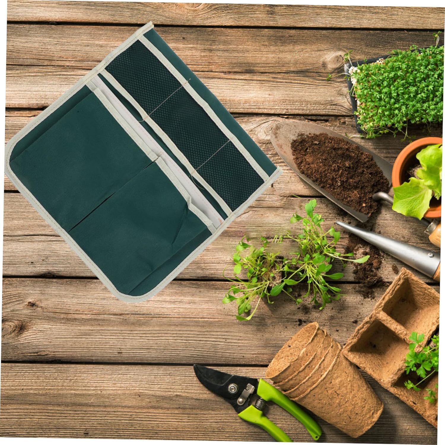 INOOMP Large Garden Kneeler Seat Tool Bag Multi Purpose Gardening Pouch for Organizing Tools Durable Space Saving Design for Gardeners and Outdoor Enthusiasts - Image 5