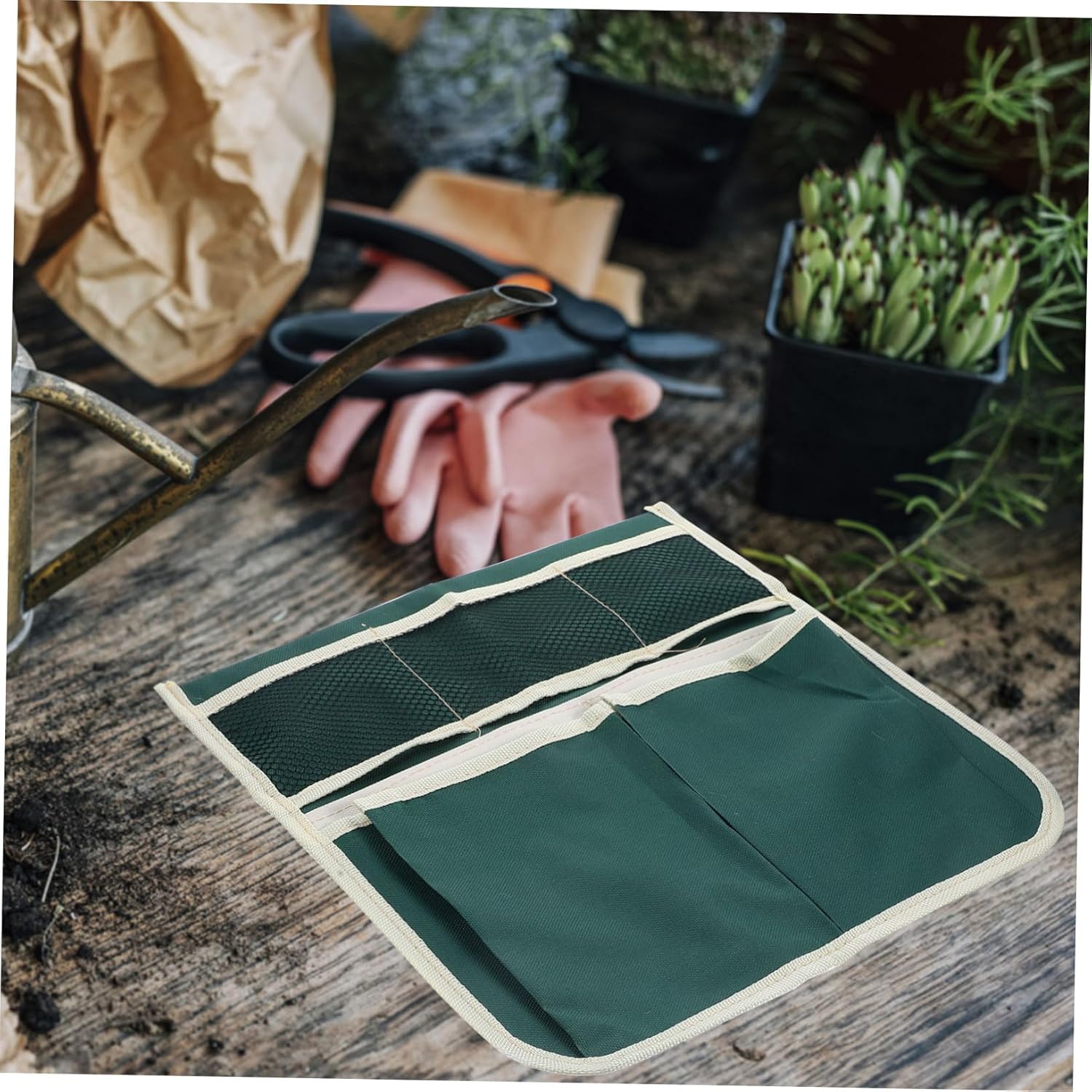 INOOMP Large Garden Kneeler Seat Tool Bag Multi Purpose Gardening Pouch for Organizing Tools Durable Space Saving Design for Gardeners and Outdoor Enthusiasts - Image 7