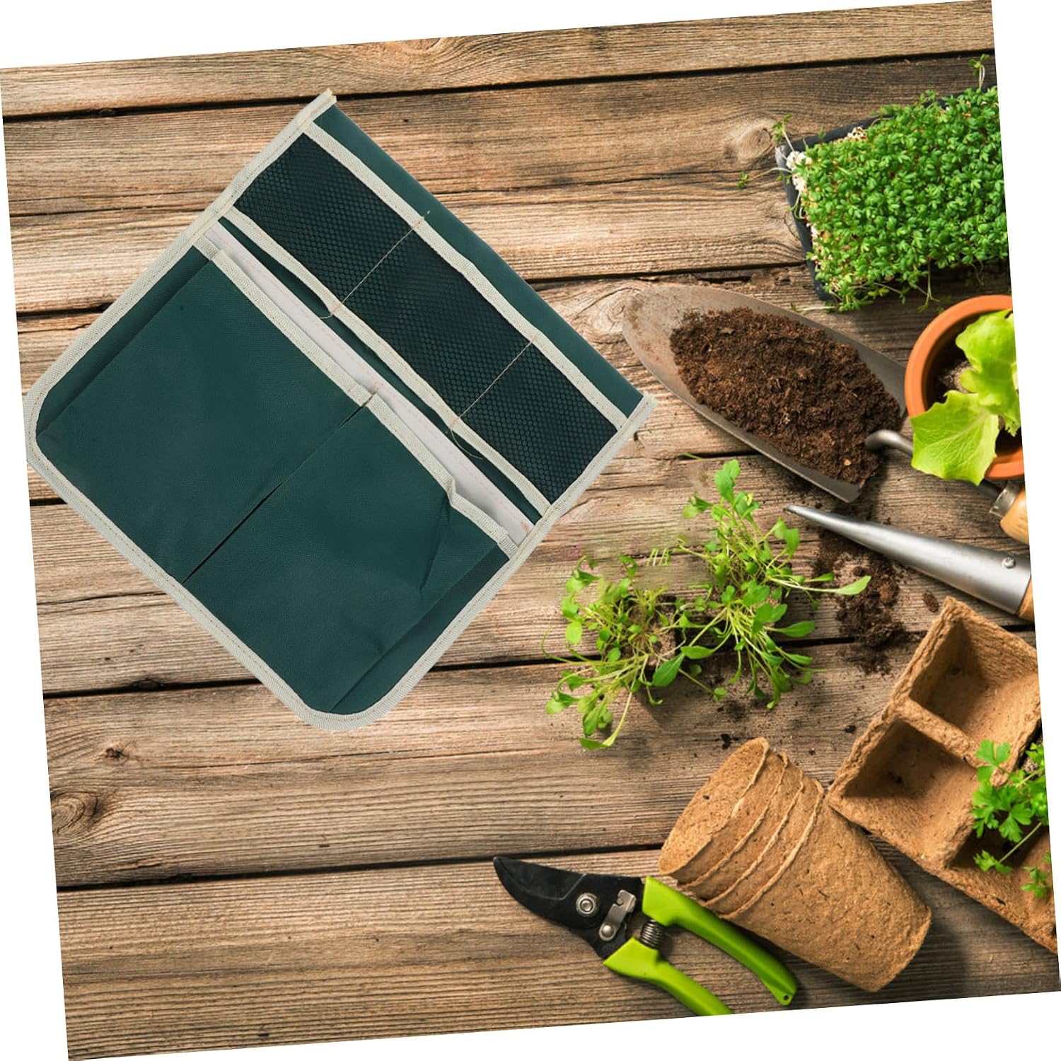 VOSAREA Heavy Duty Garden Kneeler Tool Bag Comfortable Seat and Organizer Pouch for Gardening Sturdy and Waterproof Gardening Tool Storage for Gardeners and Lawn Care - Image 8