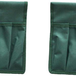2pc Durable Garden Kneeler Bags with Tool Storage Pouches Comfortable Green Design for Gardening Camping and Outdoor Use