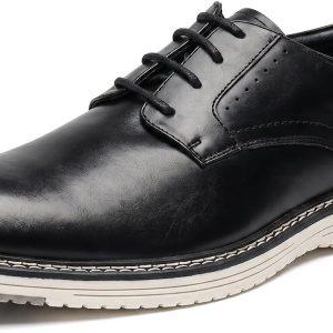 Mens Casual Dress Shoes Sneakers Comfortable Business Dress for Men Lightweight Oxford Derby Shoes for Work Office Standing All Day Walking in Black Brown