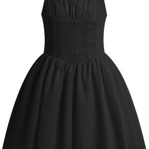 ODIZLI Tween Girls Mini Corset Dress for Middle School Dance Party Summer Vacation Sundresses Holiday Junior Dresses