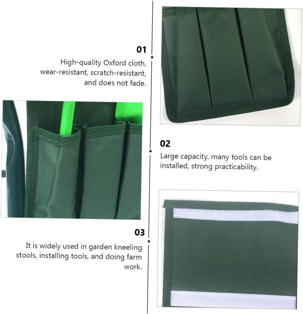 2pc Garden Kneeler Seat Bags Extra Thick Kneeling Pads for Gardening Tools Portable Tool Storage Bags - Image 4