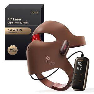 JOVS 4D Laser Therapy Mask for Face, LED Red Light Therapy Face Mask with 4 Wavelengths for Deep Anti-Aging, Precision Anti-Wrinkle, Skin Firming & Radiant Glow, 6x More Powerful Than LED, Gift