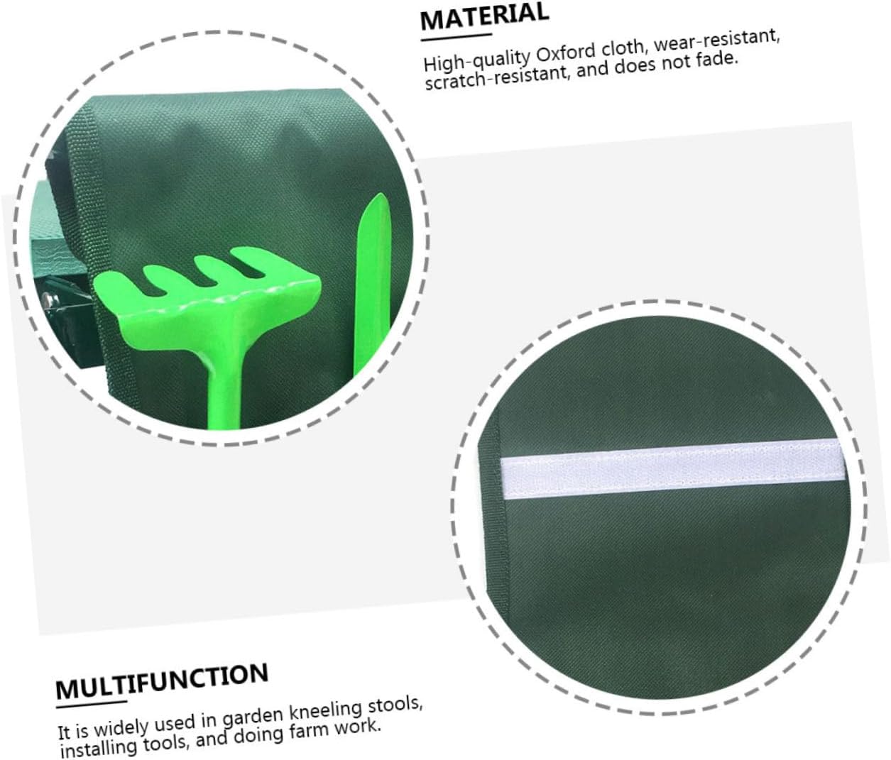 2pc Garden Kneeling Pad Bags Heavy Duty Tool Storage Bags for Gardening Bench Kneeler Seat Extra Thick Pads - Image 3