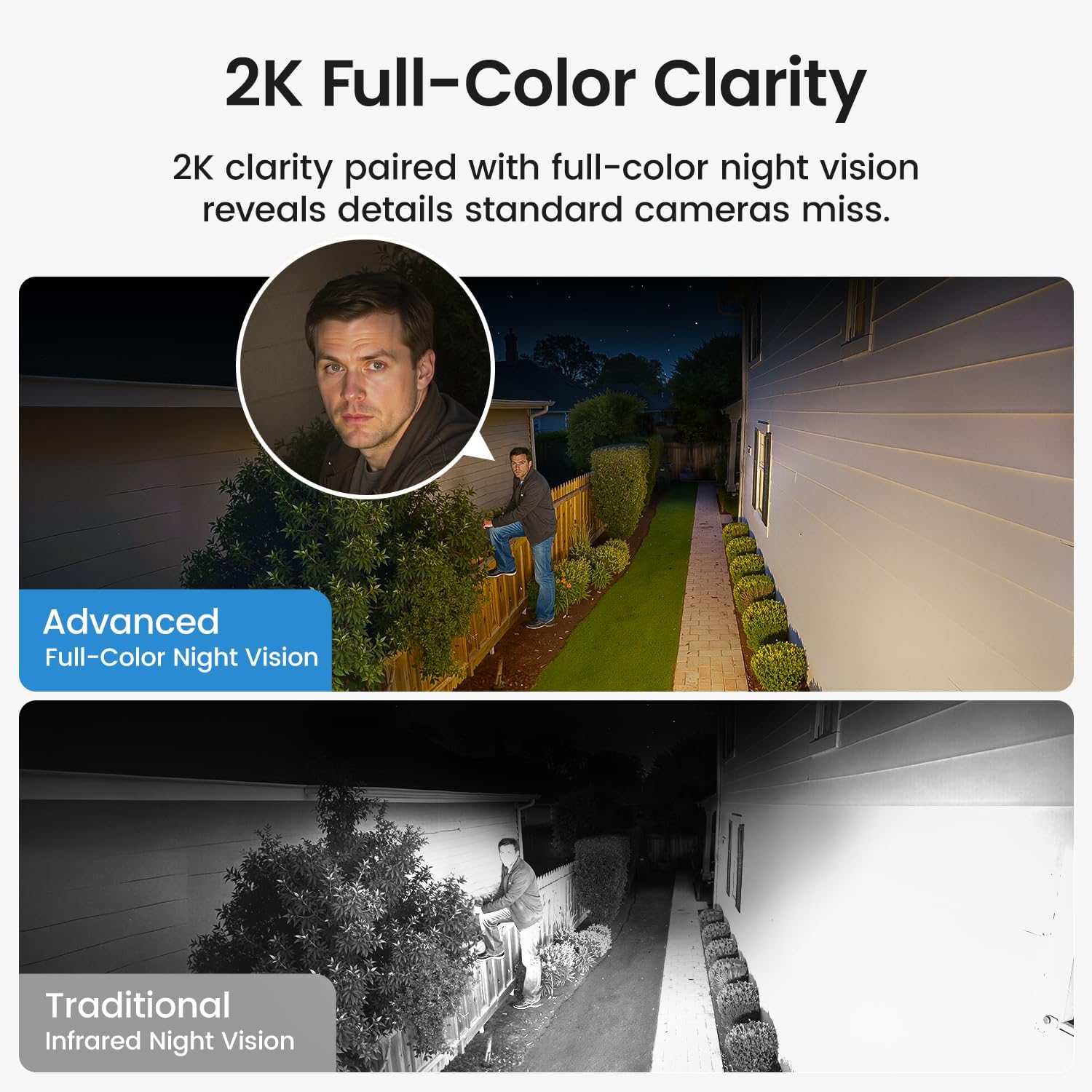 aosu Security Cameras Outdoor Wireless, 4 Cam-Kit, No Subscription Required, Solar-Powered, Home Security Cameras System with 360° Pan & Tilt, Auto Tracking, 2K Color Night Vision, Easy Setup - Image 6