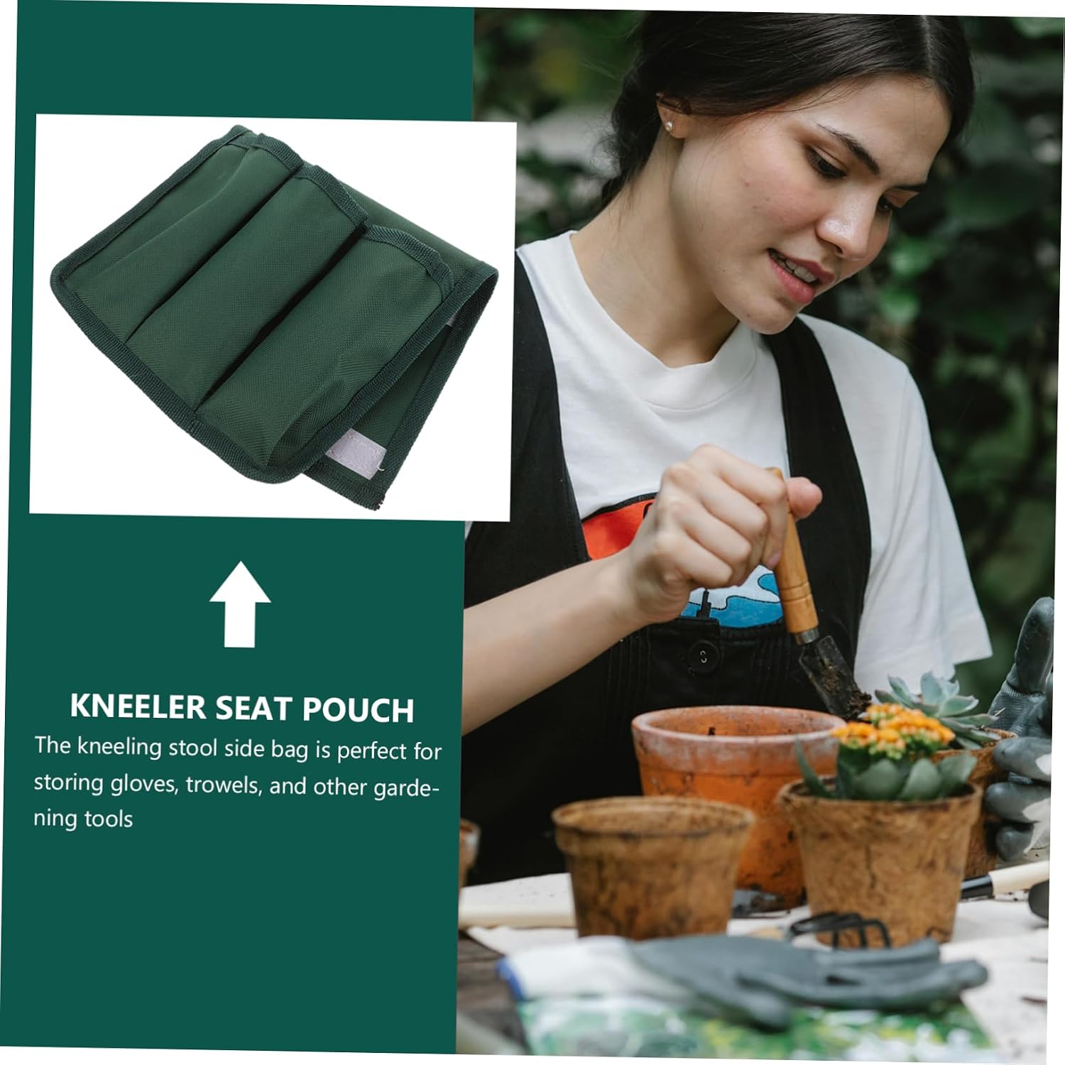 GANAZONO Gardening Kneeling Bench Bag Weeding Tool Pouch Kneeler Seat Storage Portable Tool Bag - Image 2