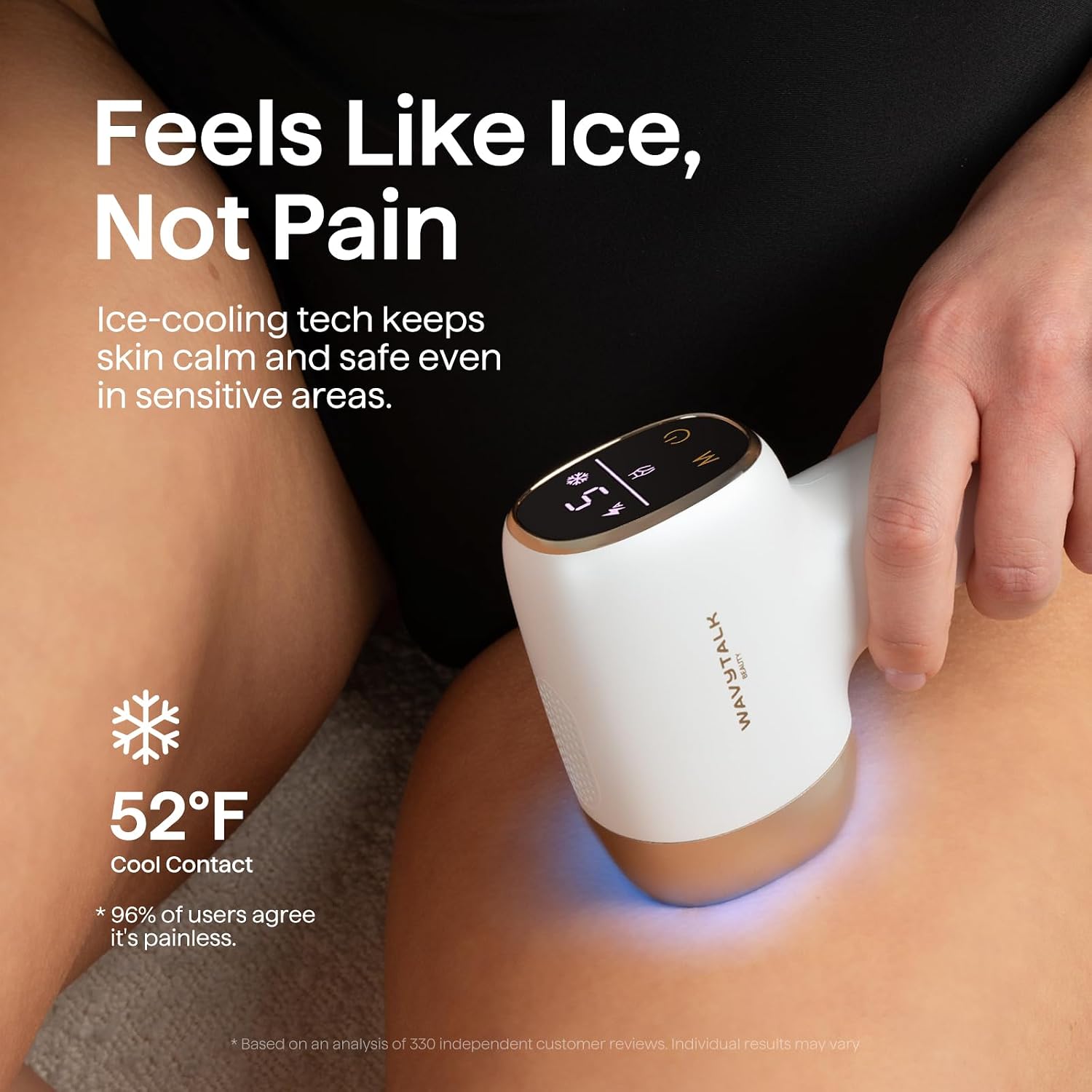 Wavytalk IPL Hair Removal Device, Bare It with Precision Roller for Face Body Bikini – Long-Lasting & Painless, 24J Dual-Pulse & Ice Cooling, At-Home Use for Women and Men, Corded - Image 4