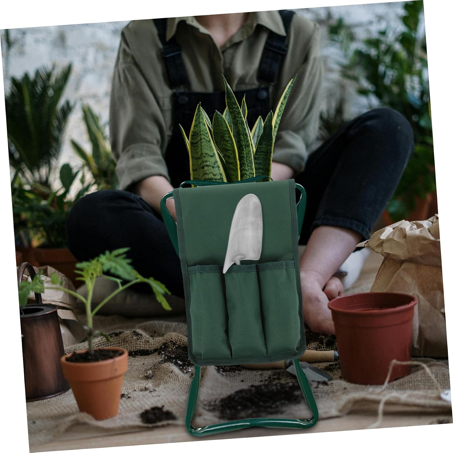 GANAZONO Gardening Kneeling Bench Bag Weeding Tool Pouch Kneeler Seat Storage Portable Tool Bag - Image 8