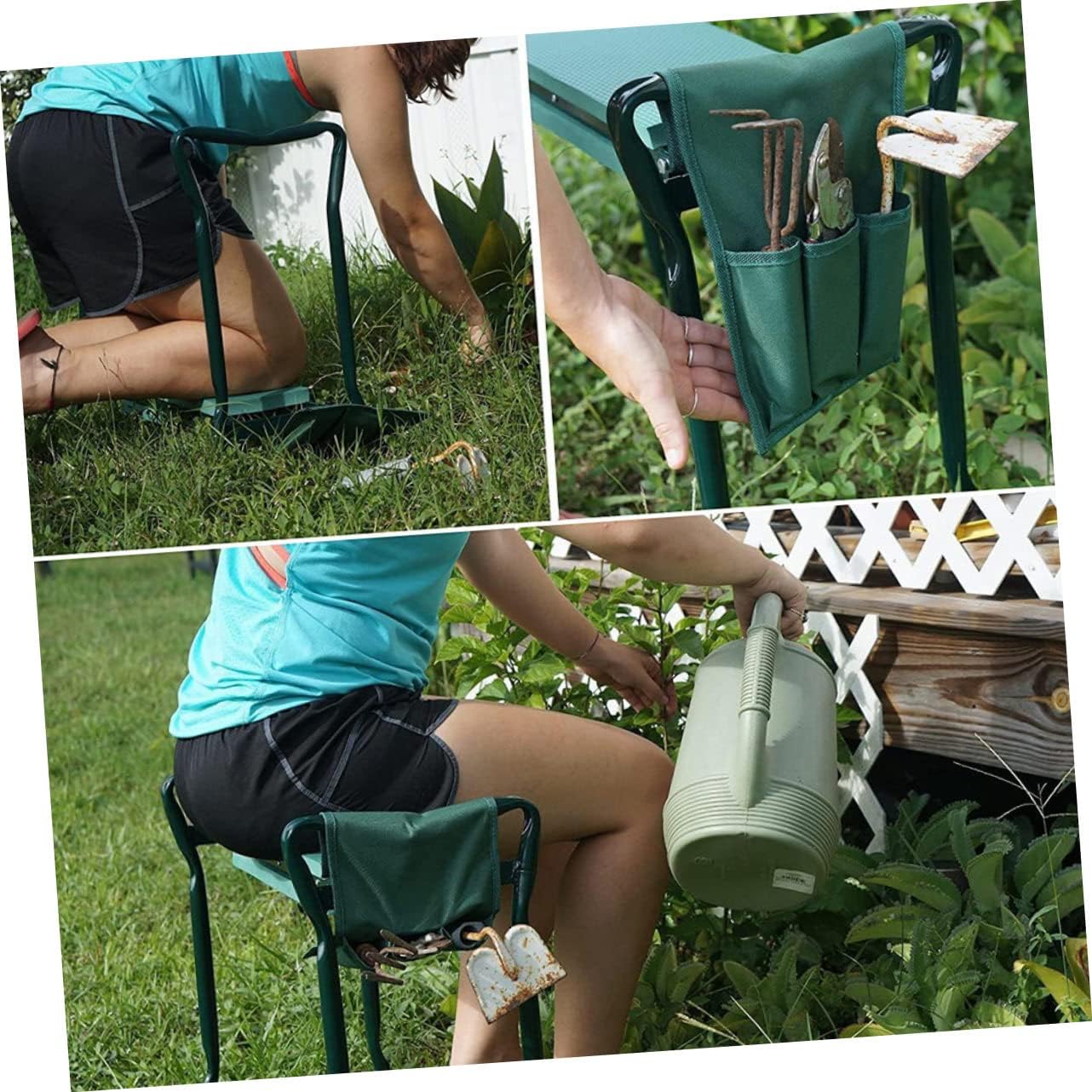 2pc Garden Kneeler Seat Bags Extra Thick Kneeling Pads for Gardening Tools Portable Tool Storage Bags - Image 8