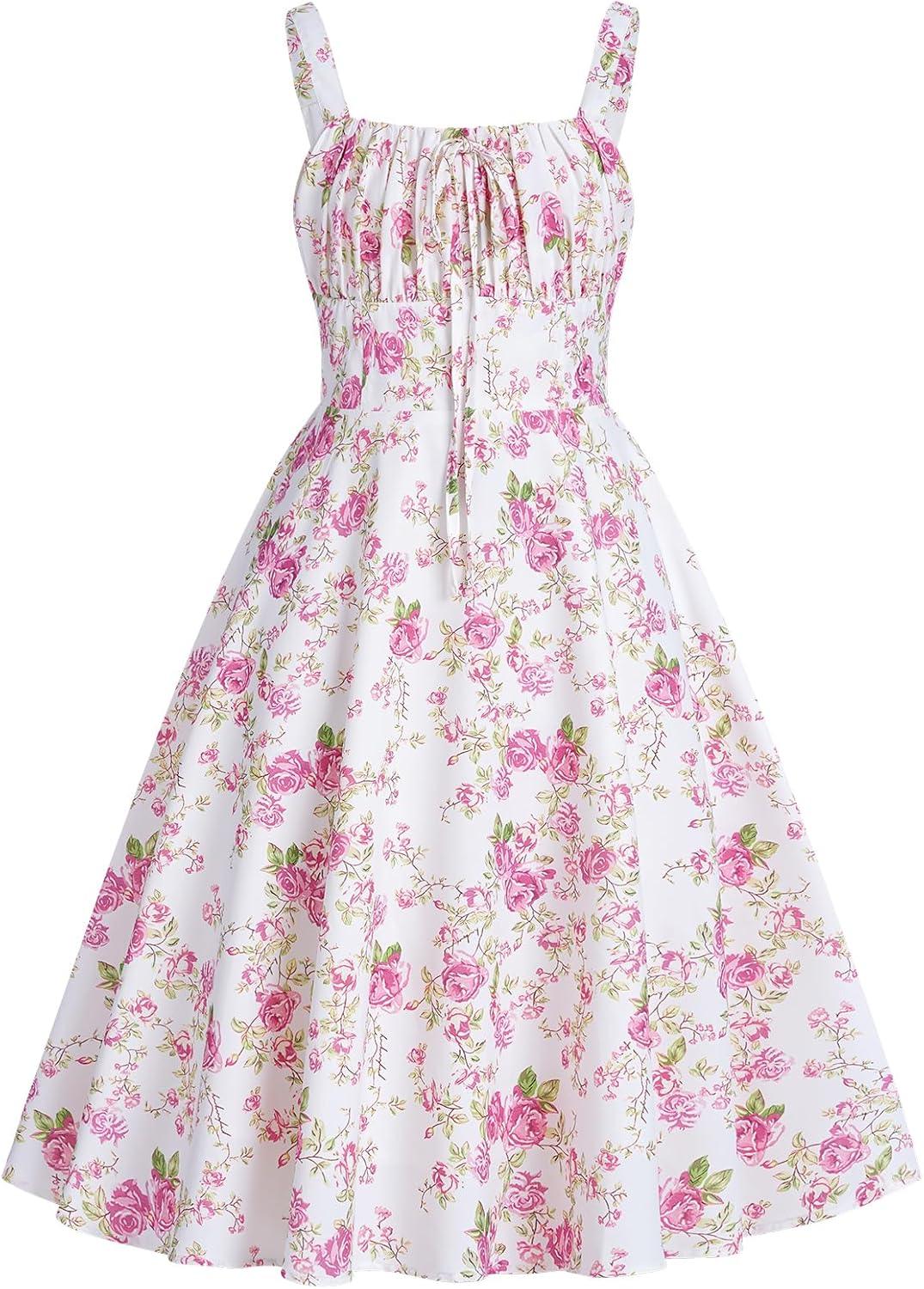 ODIZLI Tween Girls Long Corset Dress for Middle School Dance Party Summer Vacation Sundresses Holiday Junior Dresses