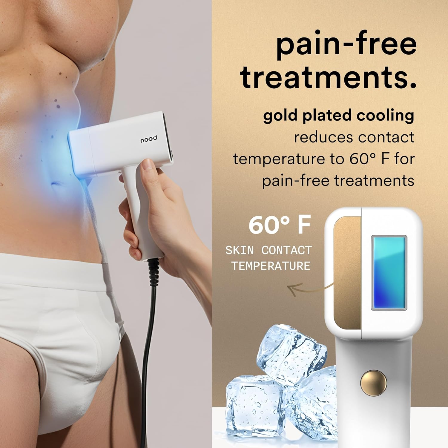 Nood™ Flasher Pro — Forbes Best Product 2026 — IPL Laser Hair Removal Device For At Home Use — Pain-Free, Permanent, Visible Results After First Use & Works Everywhere Hair Grows — Gloss White - Image 5