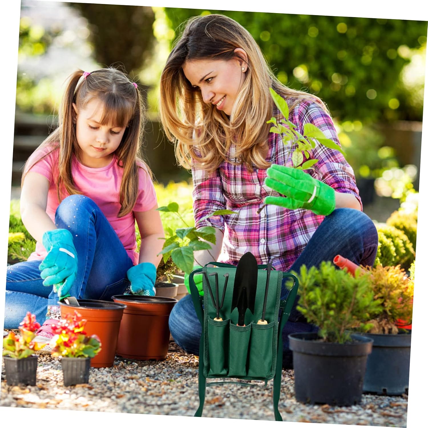 Garden Kneeler Tool Bag Organizer Sturdy Side Storage Pouch for Gardening Tools Heavy Duty Gardening Supplies for Outdoor Use - Image 8
