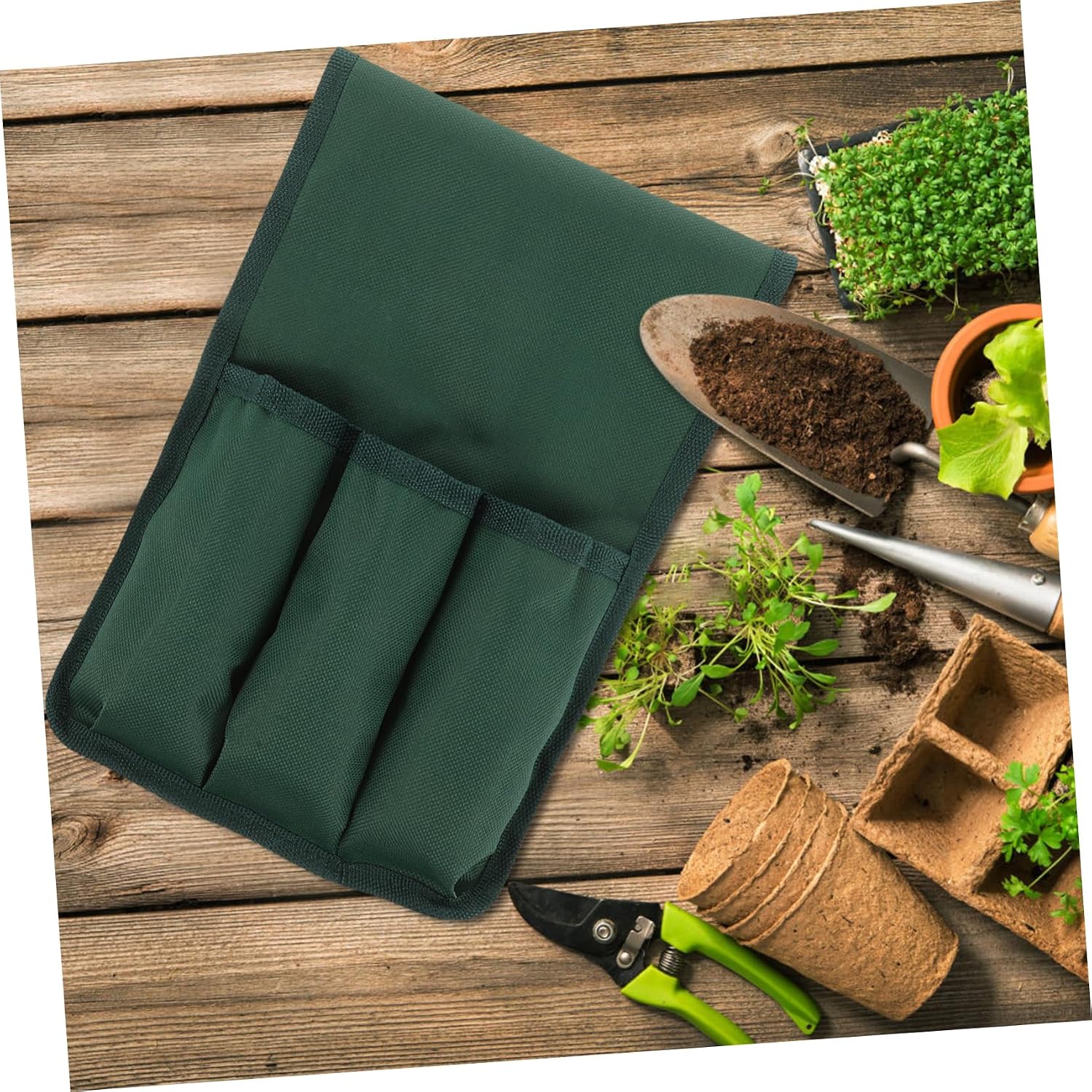 GANAZONO Gardening Kneeling Bench Bag Weeding Tool Pouch Kneeler Seat Storage Portable Tool Bag - Image 3