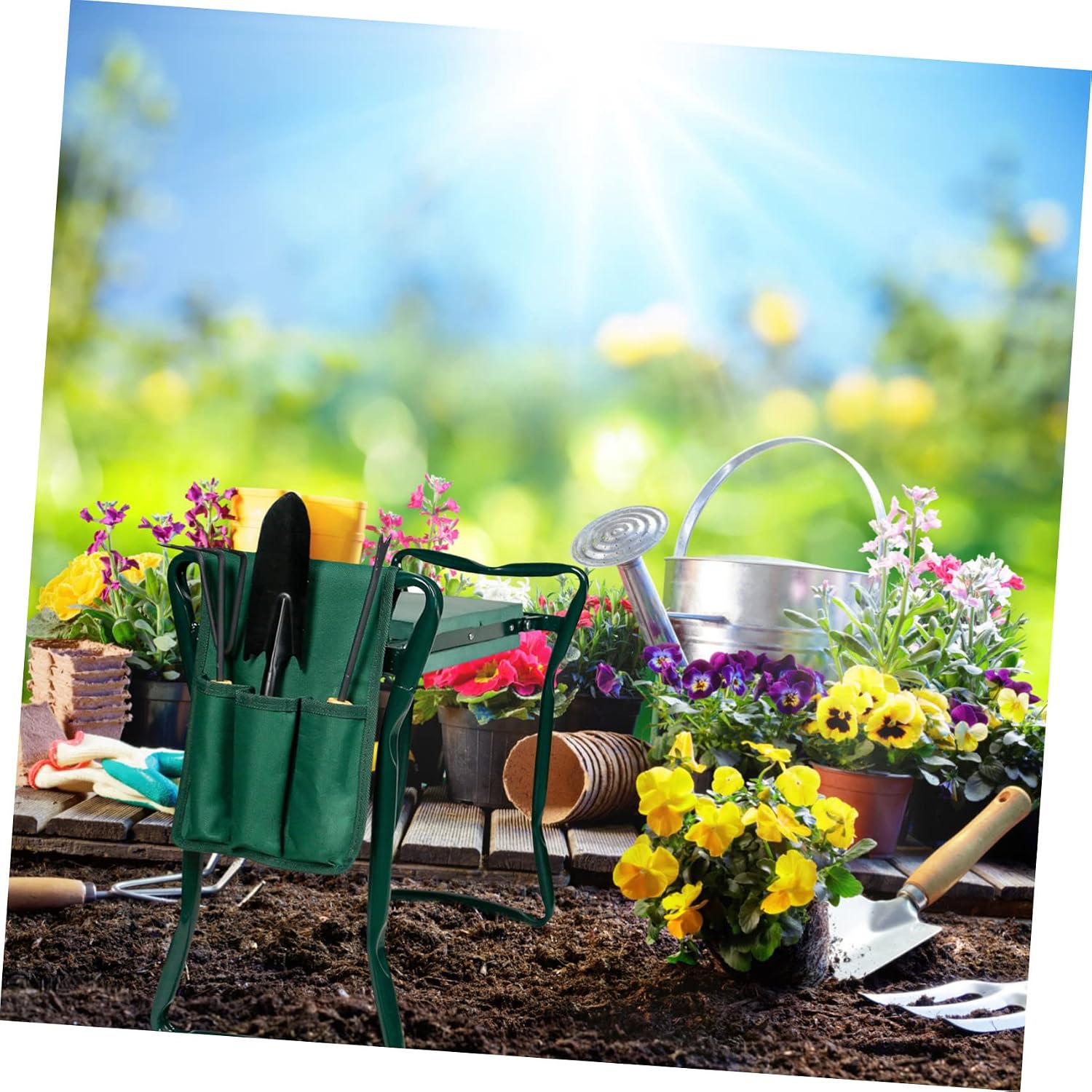 Garden Kneeler Tool Bag Organizer Sturdy Side Storage Pouch for Gardening Tools Heavy Duty Gardening Supplies for Outdoor Use - Image 3