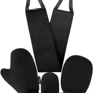 Self Tanning Mitt Applicator Kit 4 in 1 Self Applicator Set with Exfoliating Glove,Tan Mitt Applicator, Tanning Back Lotion Applicators for Your Back,Face Mitt for Tanning Lotion, Spray, Mousse