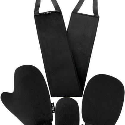Self Tanning Mitt Applicator Kit 4 in 1 Self Applicator Set with Exfoliating Glove,Tan Mitt Applicator, Tanning Back Lotion Applicators for Your Back,Face Mitt for Tanning Lotion, Spray, Mousse