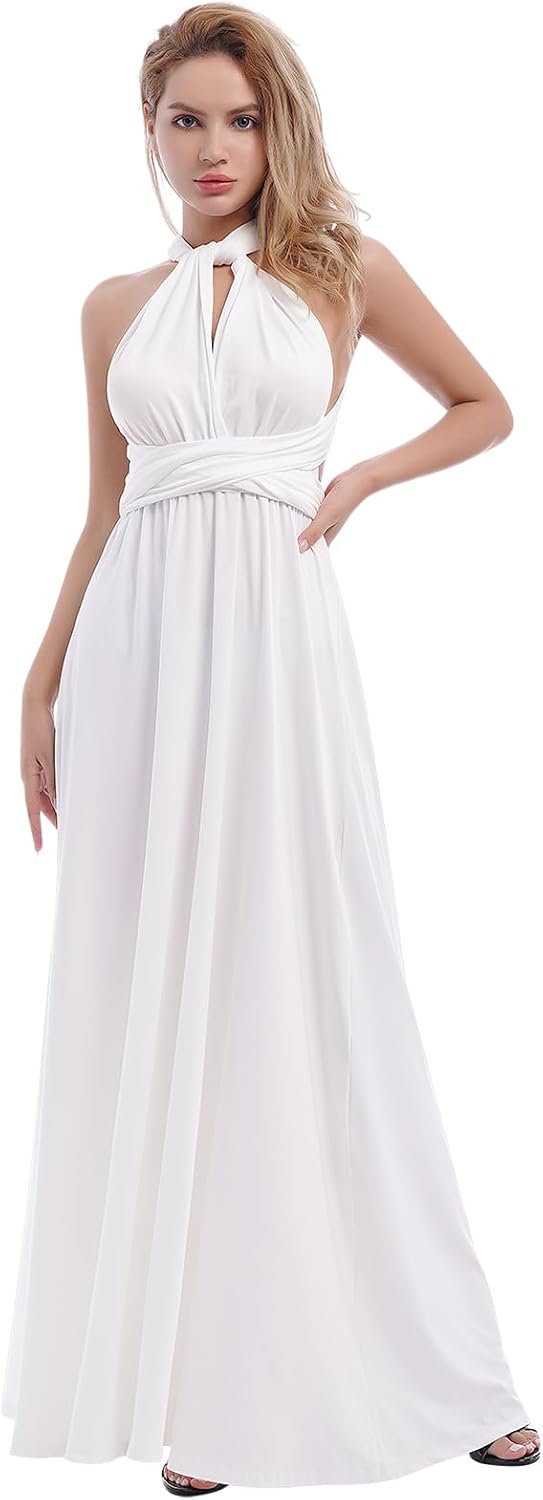 Womens Transformer Evening Dress Maxi Cocktail Wrap Convertible Multi Way Floor Long Formal Gown - Image 2