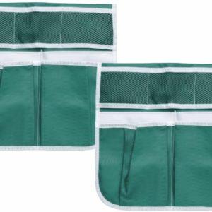 Garden Stool Side Bag 2 Pcs – Hanging Organizer with Pockets for Gardening Kneeler Bench, 600D Oxford Cloth Storage Pouch for Tools and Supplies