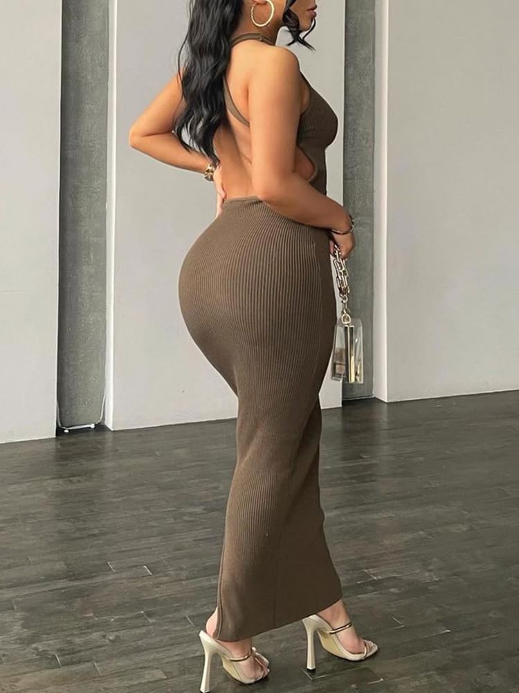Nimsruc Women Summer Sexy Bodycon Maxi Dress Casual Long Dresses - Image 3