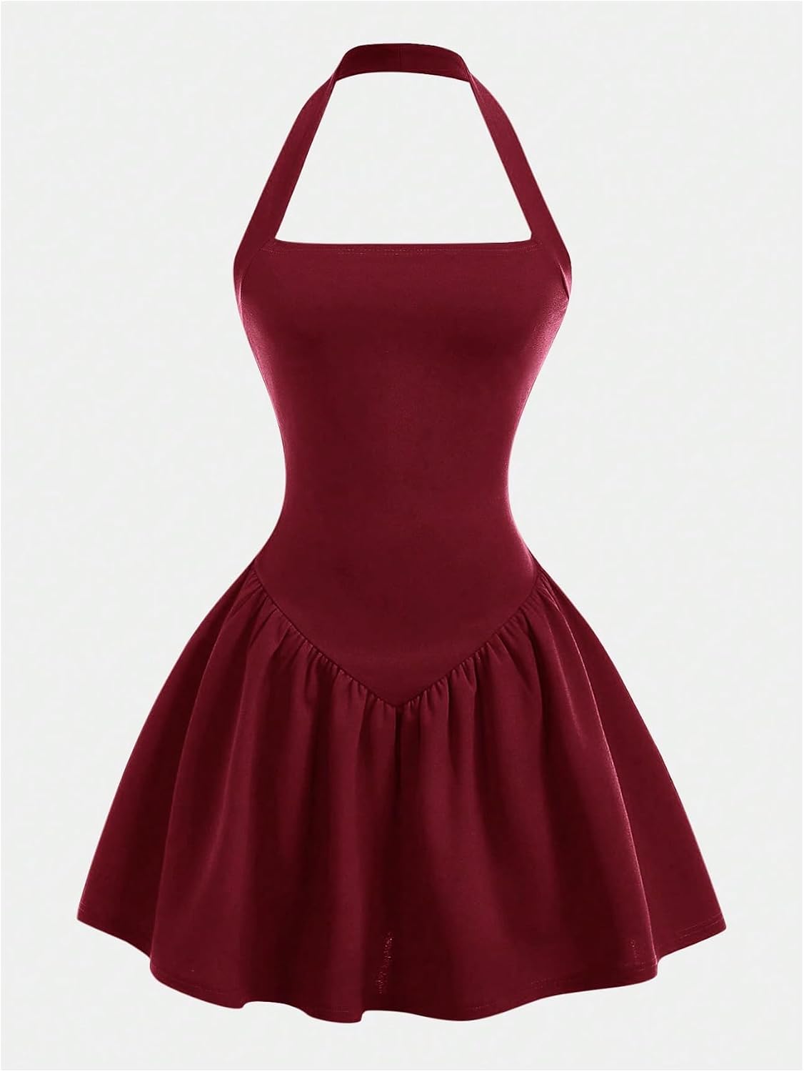 OYOANGLE Girl's Summer Halter Ruffle Mini Dress Holiday Party Sundress | Girl's A Line Graduation Prom Dress 8-16 Years,Kawaii Short Summer Dress,Casual Teen Girl Sundress - Image 5