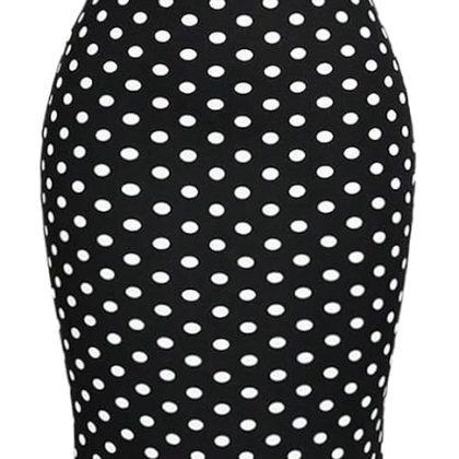 Milumia Women’s Polka Dots Frill Trim Cami Dress Fishtail Maxi Dresses