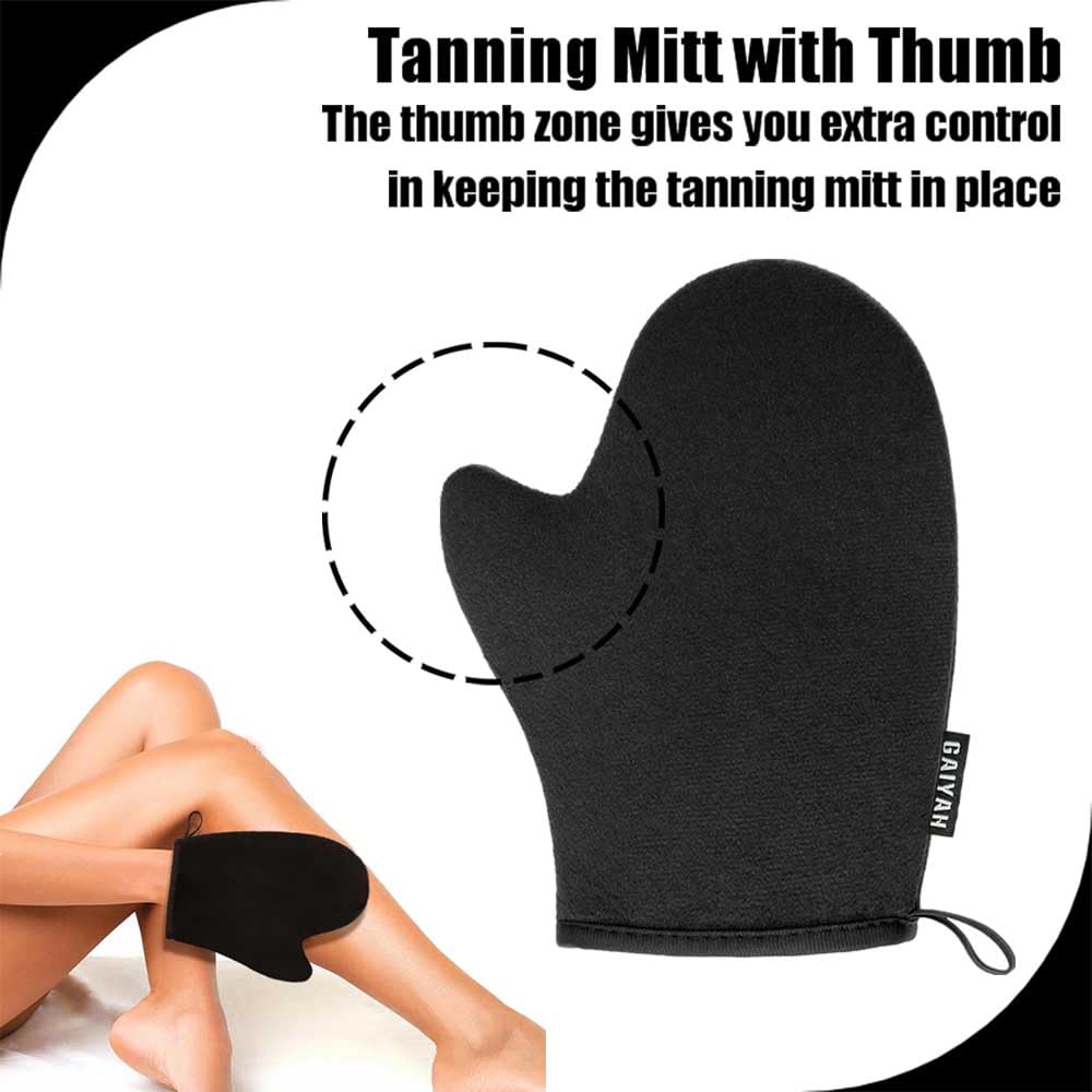 GAIYAH Self Tanning Mitt Applicator - Sunless Tanning Mitt Self Tanning Mitten Self Tanner Mitt Applicator Self Tanning Glove for Self Tan Mitt Applicator Tanning Mitts for Tanning Lotion, Mousse - Image 3
