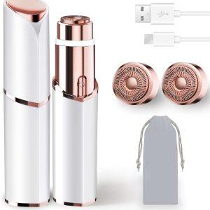 Facial Hair Remover for Women, Rechargeable, 2 Replacement Heads