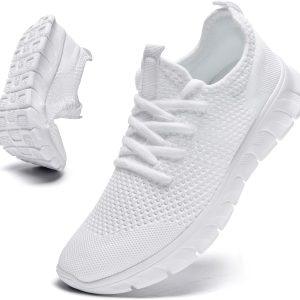 Mens Lightweight Running Shoes Slip On Walking Tennis Gym Sneakers | Breathable Mesh Athletic Sneakers | Wear-Resistant Non-Slip Rubber Outsole | Casual Fashion Sports Shoes for Daily Workout