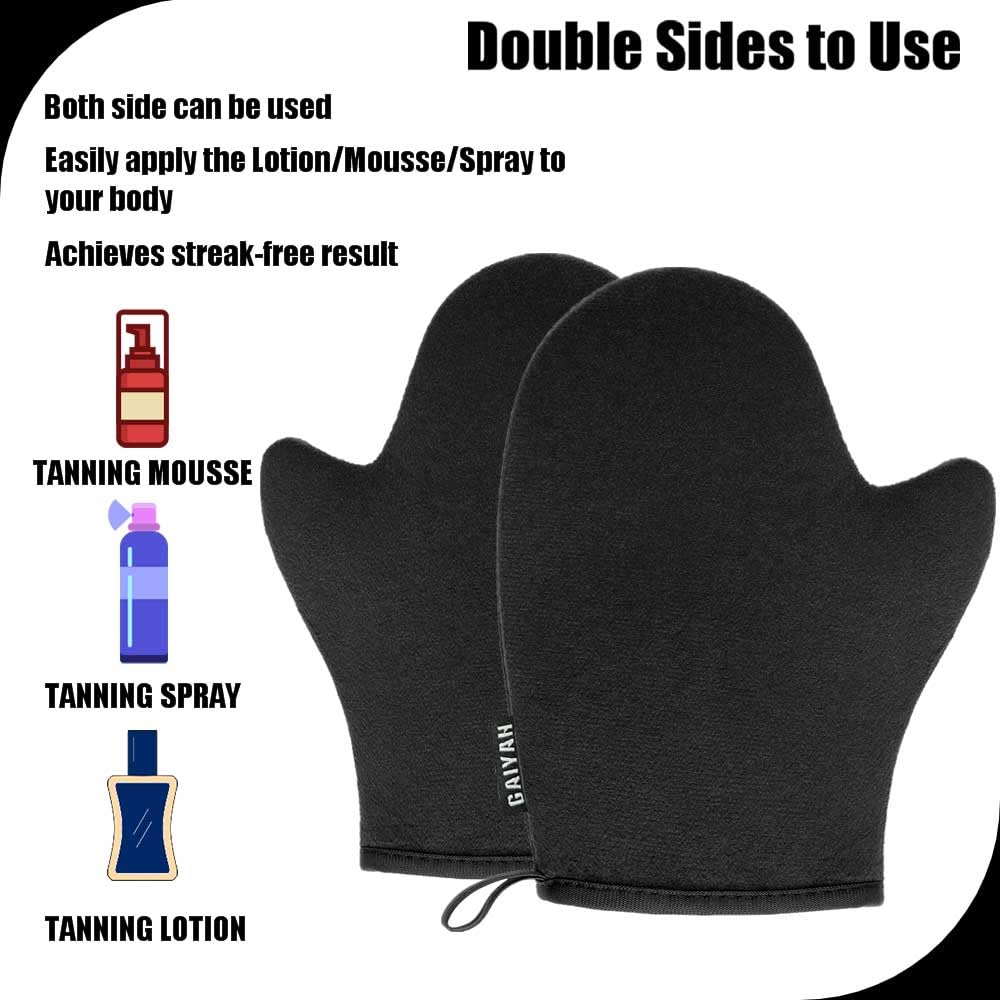 GAIYAH Self Tanning Mitt Applicator - Sunless Tanning Mitt Self Tanning Mitten Self Tanner Mitt Applicator Self Tanning Glove for Self Tan Mitt Applicator Tanning Mitts for Tanning Lotion, Mousse - Image 2