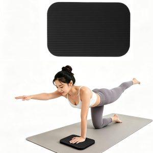 Non‑Slip Yoga Kneeling Pad, Single‑Knee‑Only,11.42"×7.48",Black | Small Foam Kneeler, Thickness: 0.59 in,Lightweight Comfort Kneel Mat for Yoga Pilates Exercise Gardening Household Work