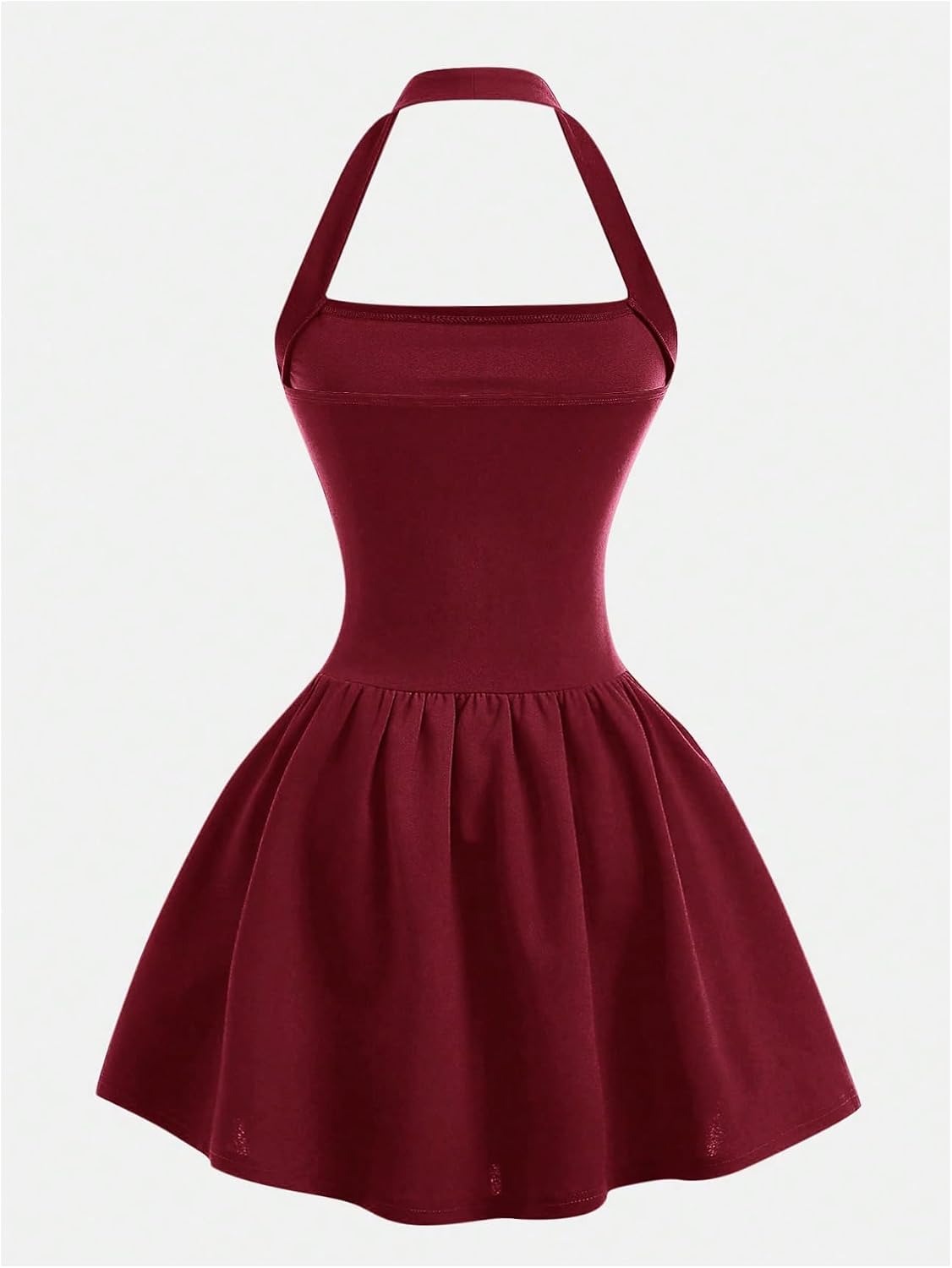 OYOANGLE Girl's Summer Halter Ruffle Mini Dress Holiday Party Sundress | Girl's A Line Graduation Prom Dress 8-16 Years,Kawaii Short Summer Dress,Casual Teen Girl Sundress - Image 4