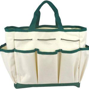 Outdoor Multi Pocket Gardening Tool Kit Holder Oxford 10" x 12" Bag 4 Side Pouches